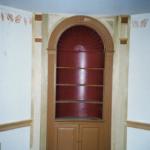 1700's corner cabinet incorporated into built-in.