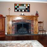 We'll customize a mantle for the fireplace in an existing living room or family room.
