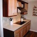 One of three examples of a remodeled kitchen with custom cabinet work.